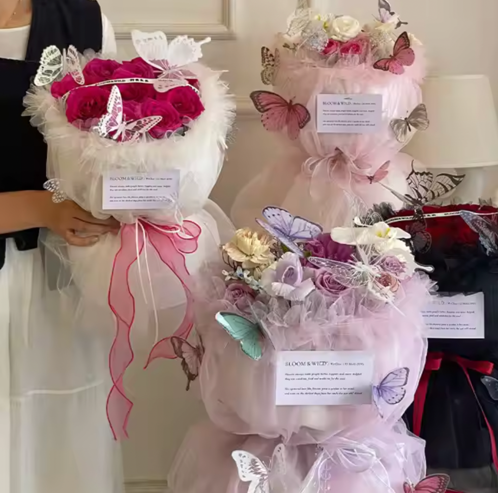 Envoltura de malla floral de gasa