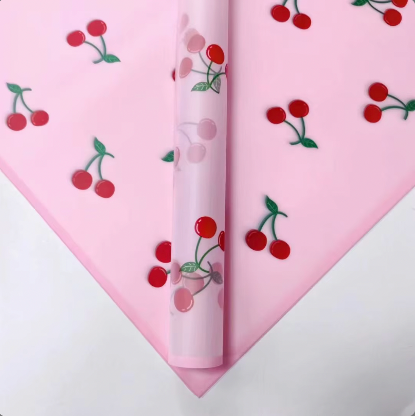 Papel de regalo con diseño de flores de cereza