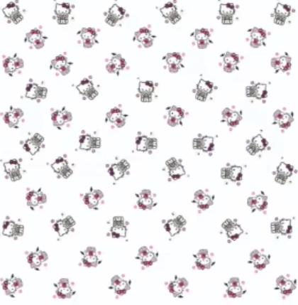 Papel floral de Halloween de Hello Kitty