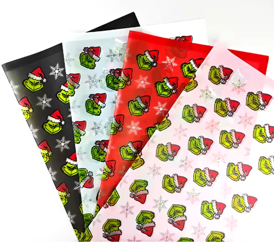 Papel de regalo floral del Grinch