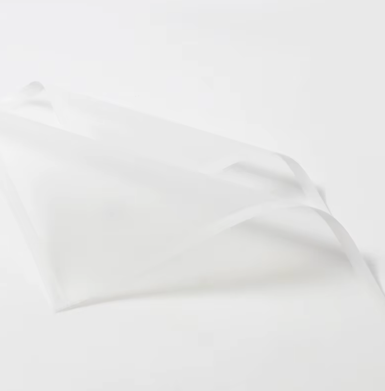 Transparent Floral Wrapping With Solid Color Edge