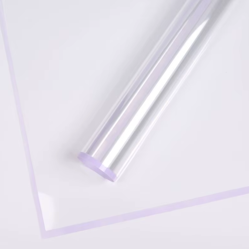 Colored Border Transparent Floral Wrapping Paper