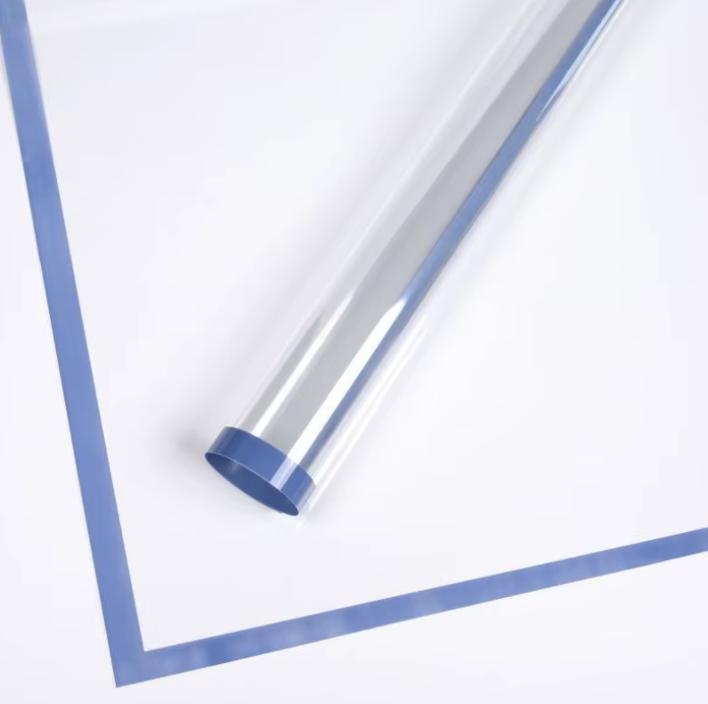 Colored Border Transparent Floral Wrapping Paper