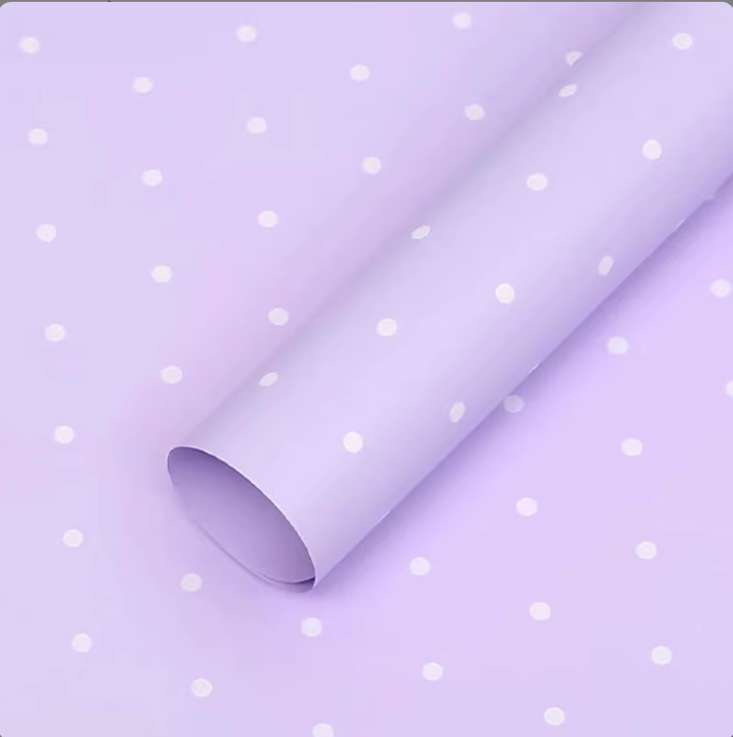 Polka Dots Floral Wrapping Paper