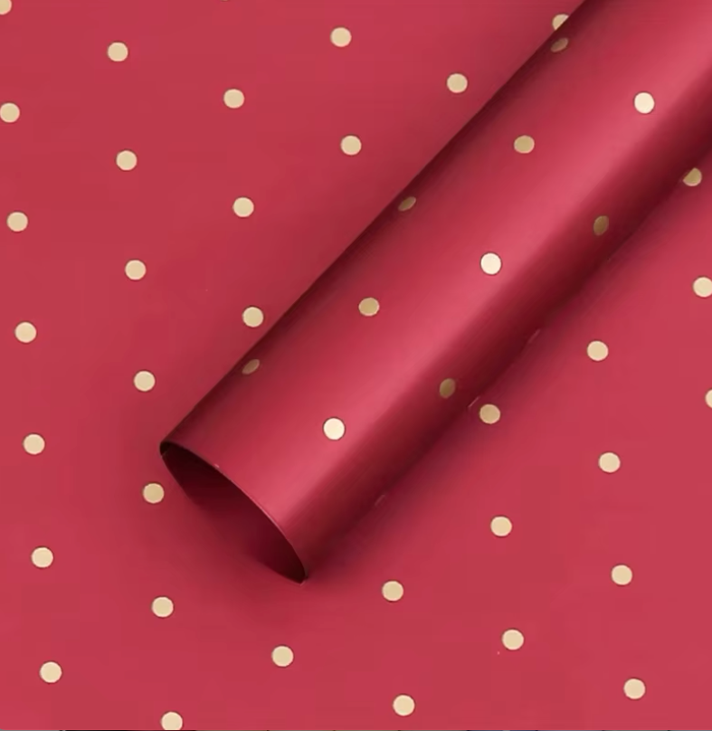 Polka Dots Floral Wrapping Paper