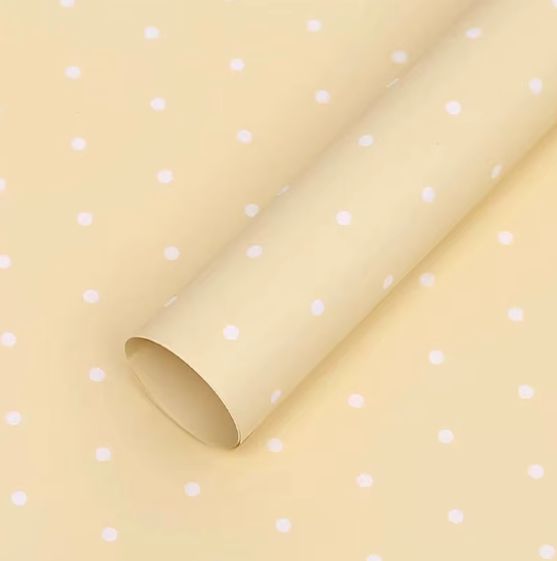 Polka Dots Floral Wrapping Paper