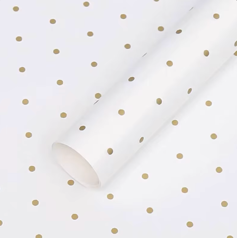 Polka Dots Floral Wrapping Paper