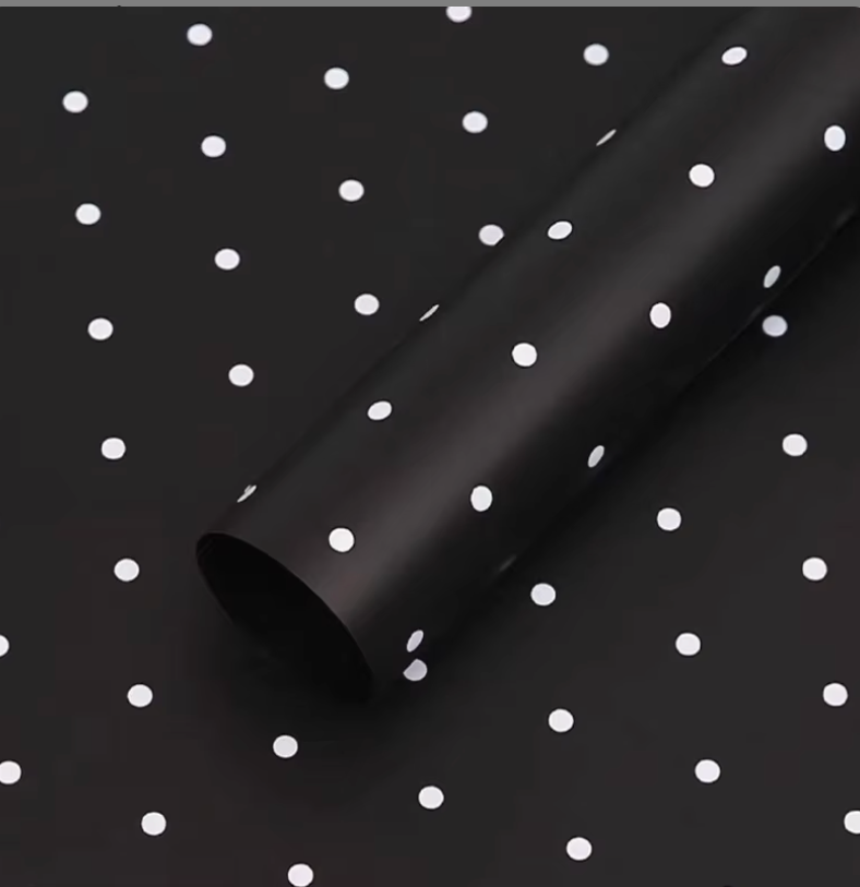 Polka Dots Floral Wrapping Paper