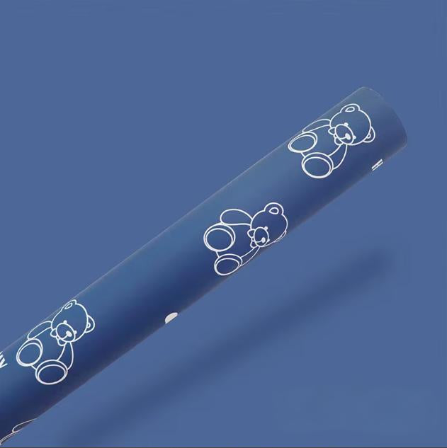 Teddy Bear Floral Wrapping Paper