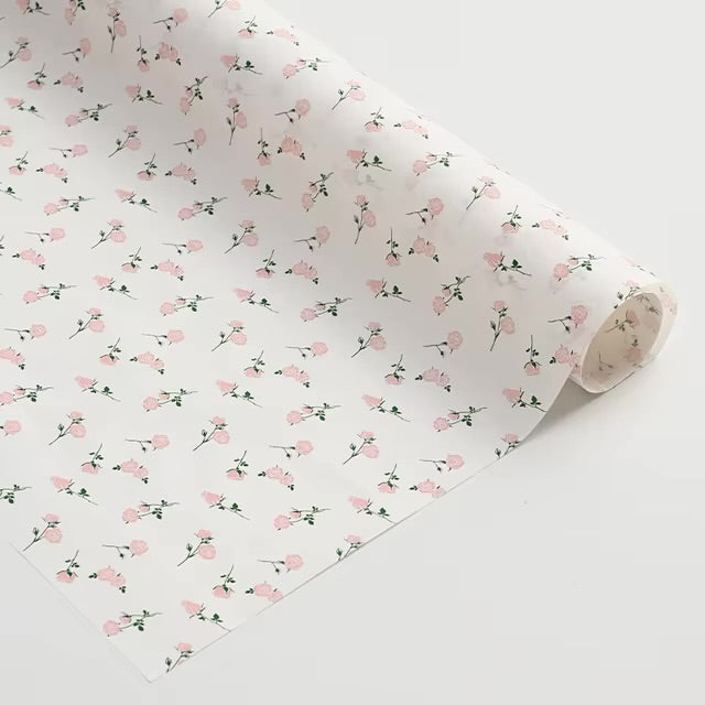 Tissue Rose Design Floral Wrap