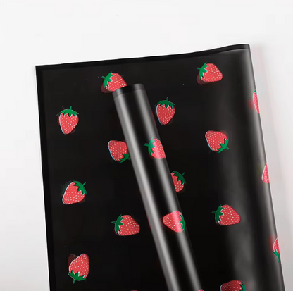 Strawberry Floral Wrapping Paper