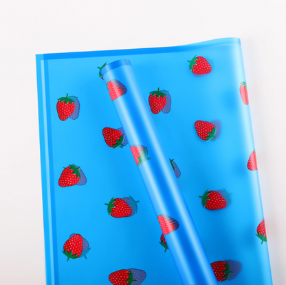 Strawberry Floral Wrapping Paper