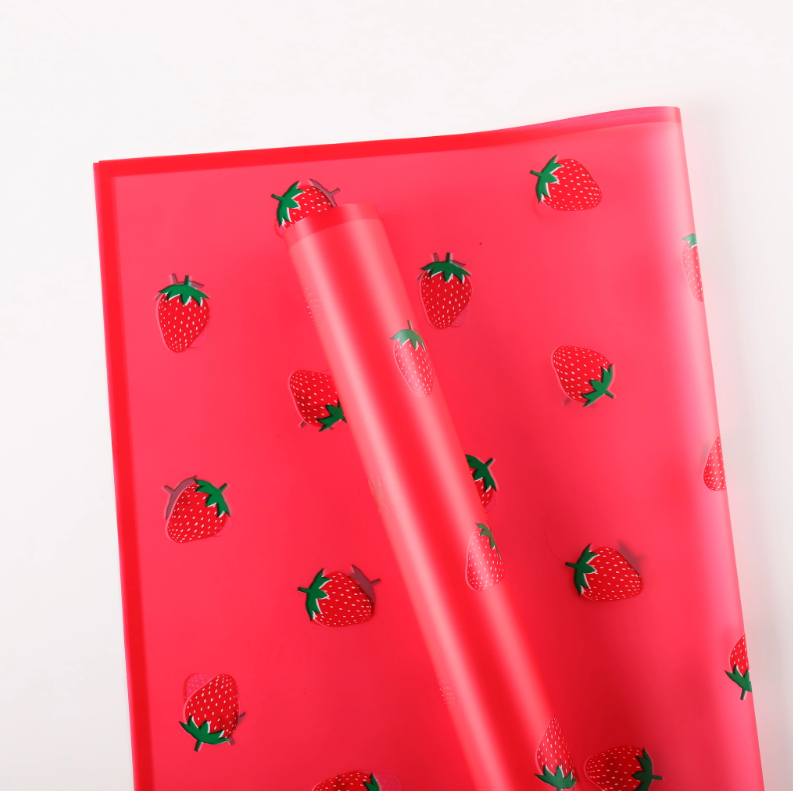 Strawberry Floral Wrapping Paper