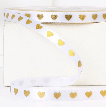 Golden Heart Ribbons