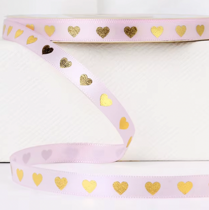 Golden Heart Ribbons