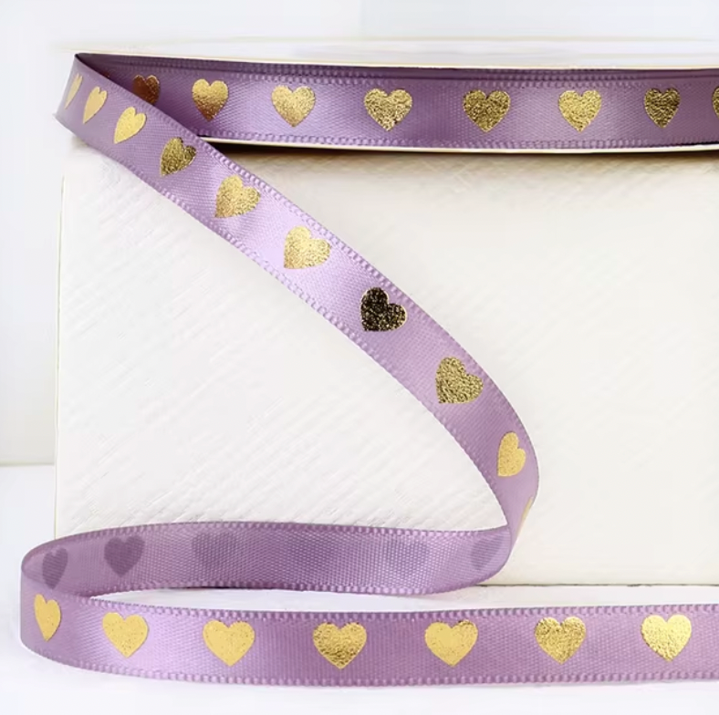 Golden Heart Ribbons