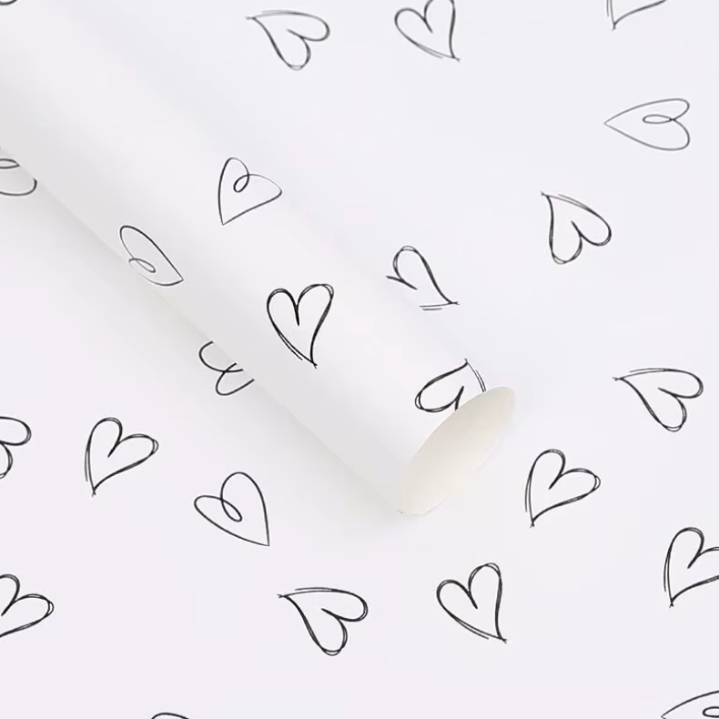 Heart Floral Wrapping Paper