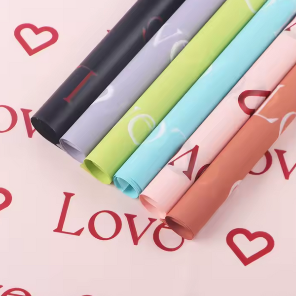 LOVE Floral Wrapping Paper | Premium Waterproof Flower Bouquet Wrap