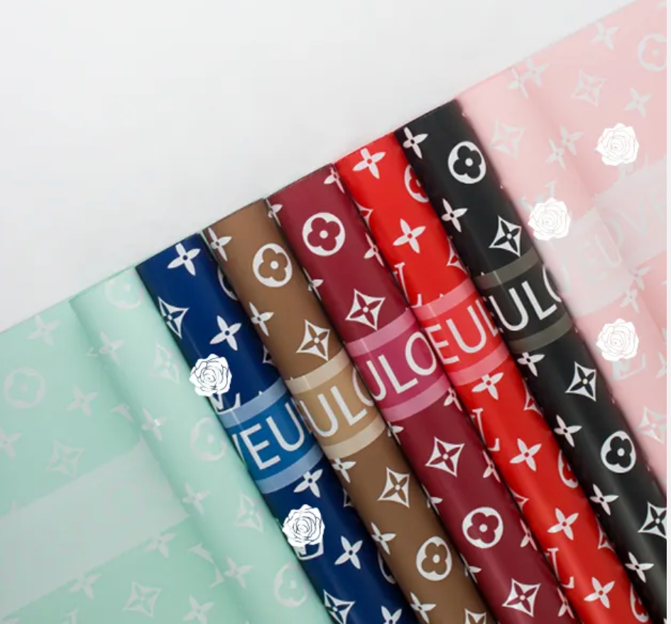 LV Luxury  Floral Wrapping Paper