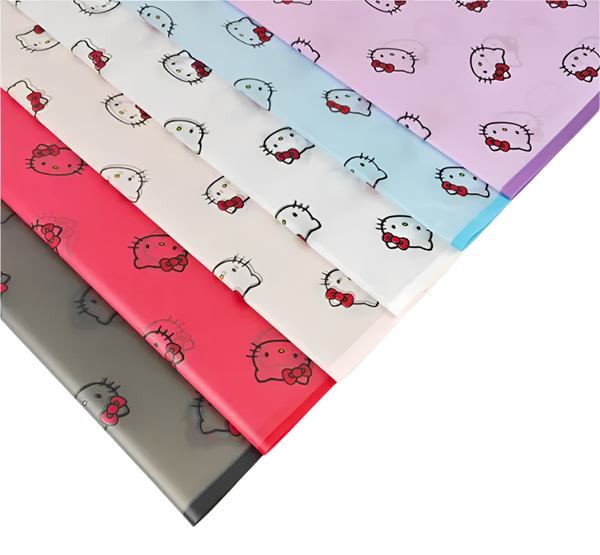 Hello Kitty Floral Wrapping Paper | Premium Waterproof Flower Bouquet Wrap