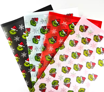 Grinch Floral Wrapping Paper