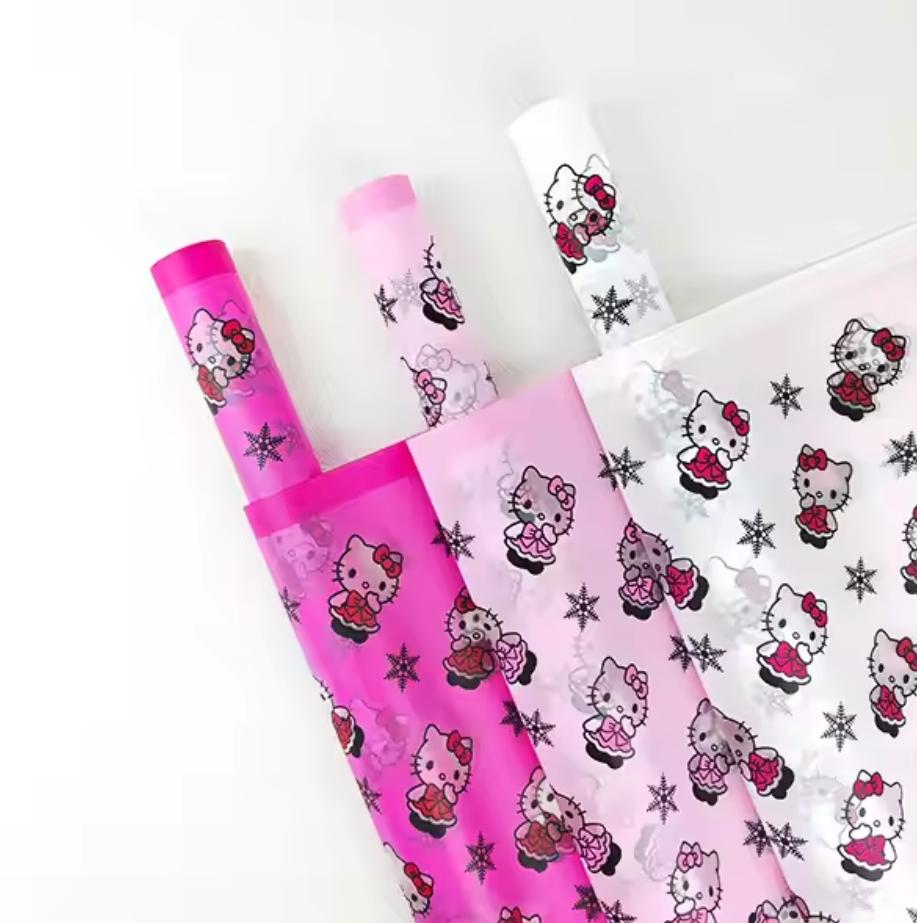 Hello kitty Snowflake Floral Wrapping Paper