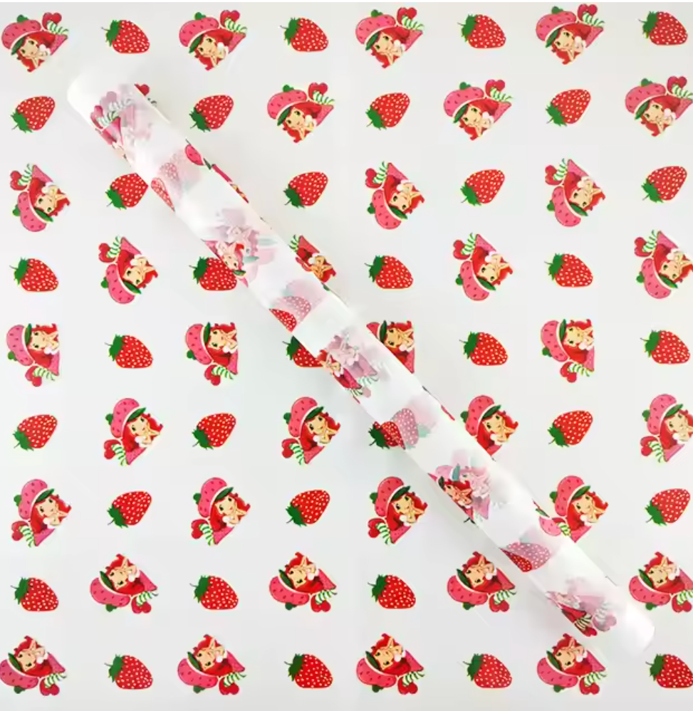 Strawberry Short Cake Floral Wrapping Paper