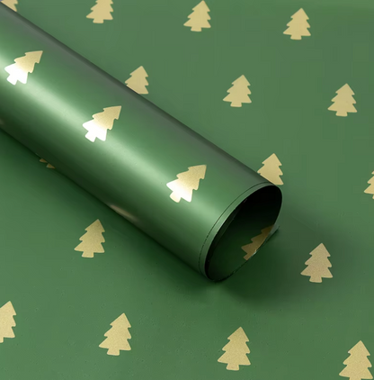 Christmas Theme Floral Wrapping Paper