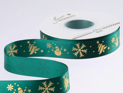 Christmas Floral Ribbons