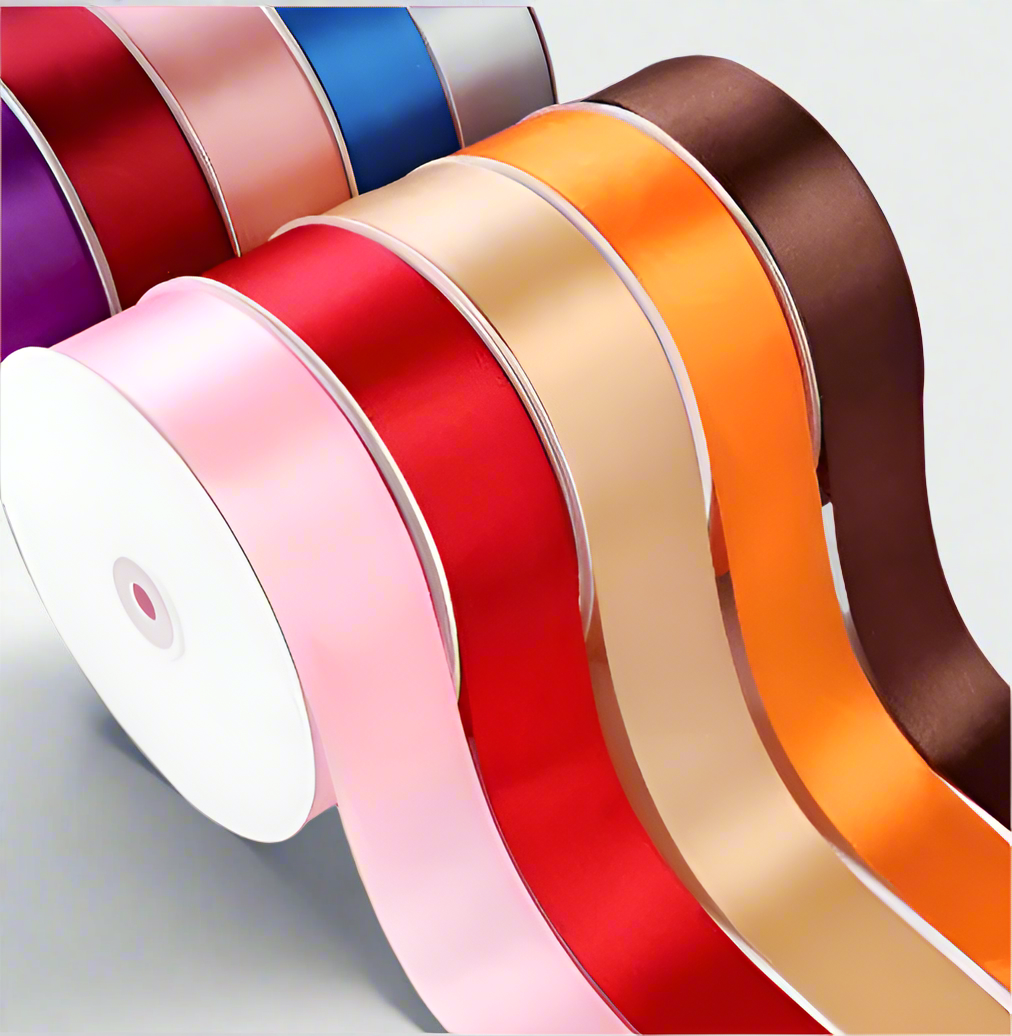 Single Faced Satin Solid Color Ribbon | Premium Floral Bouquet Wrapping Ribbon