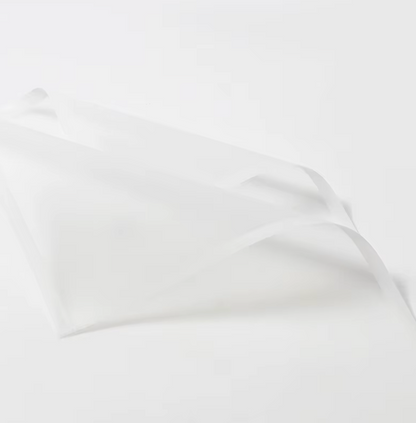 Transparent Floral Wrapping With Solid Color Edge