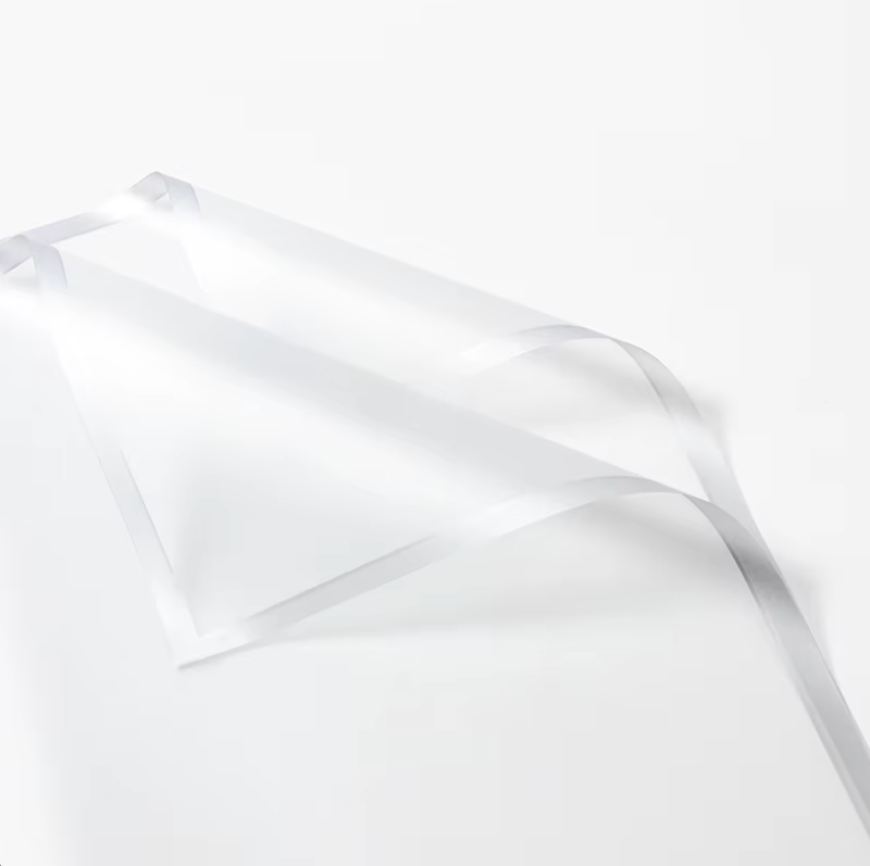 Transparent Floral Wrapping With Solid Color Edge