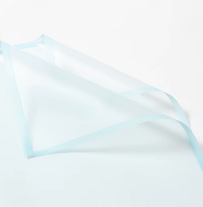 Transparent Floral Wrapping With Solid Color Edge
