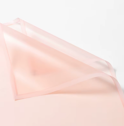 Transparent Floral Wrapping With Solid Color Edge