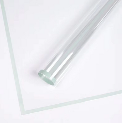 Colored Border Transparent Floral Wrapping Paper