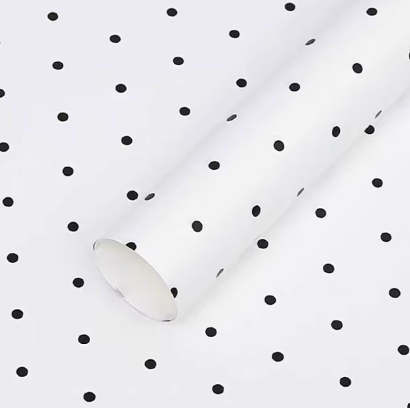 Polka Dots Floral Wrapping Paper