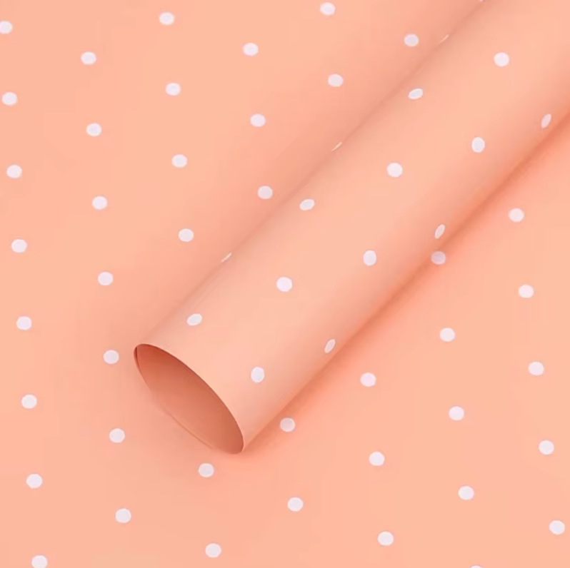 Polka Dots Floral Wrapping Paper