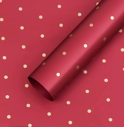 Polka Dots Floral Wrapping Paper