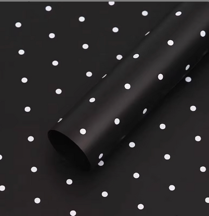 Polka Dots Floral Wrapping Paper