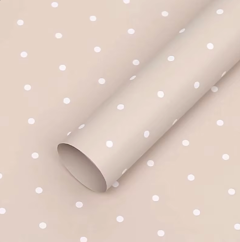 Polka Dots Floral Wrapping Paper