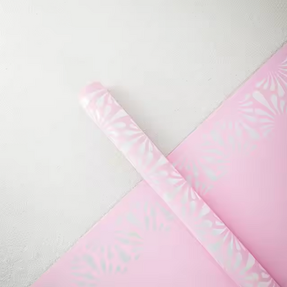 Striped Edges Floral Wrapping Paper