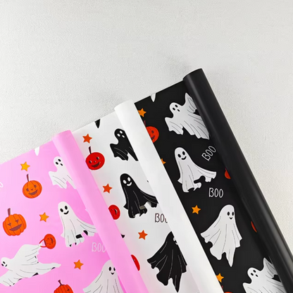 Halloween Spirit Floral Wrapping Paper