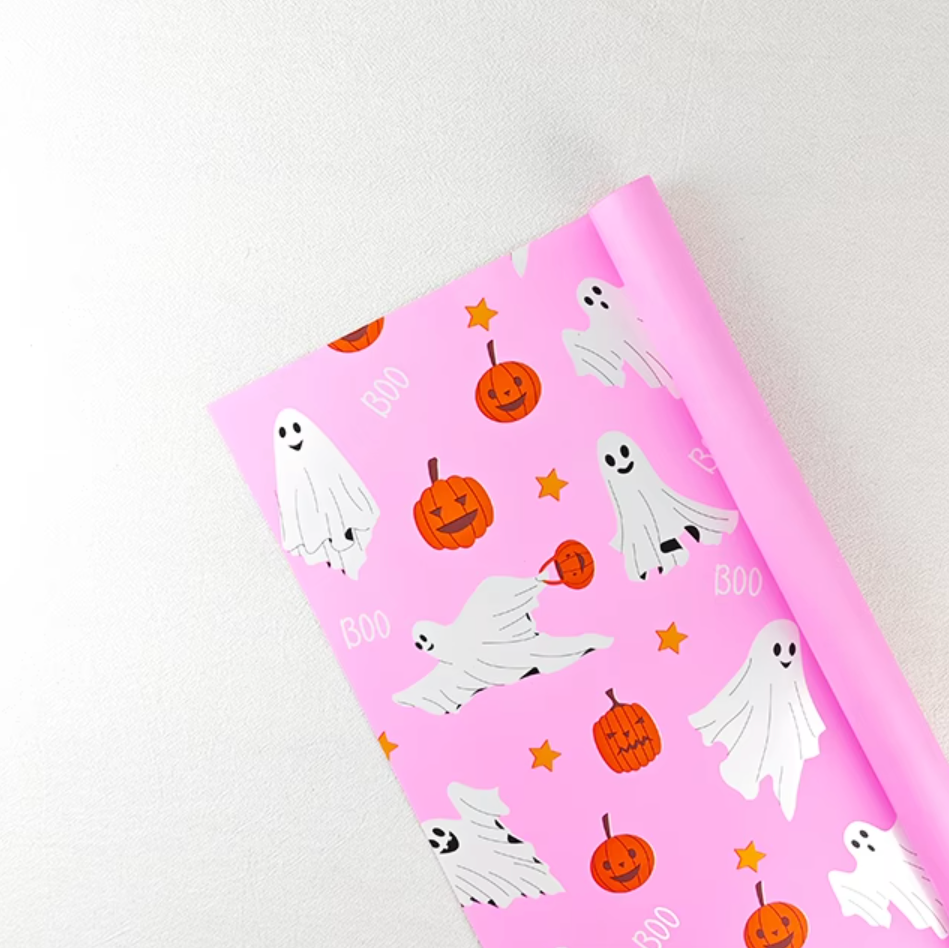 Halloween Spirit Floral Wrapping Paper