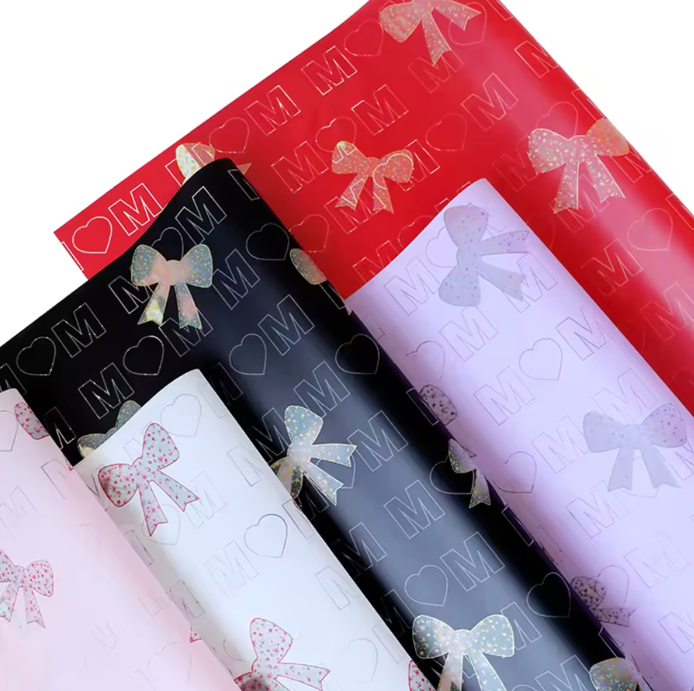 MOM Butterfly Floral Wrapping Paper