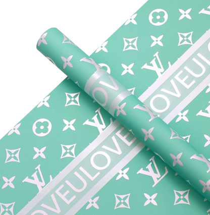 LV Luxury  Floral Wrapping Paper