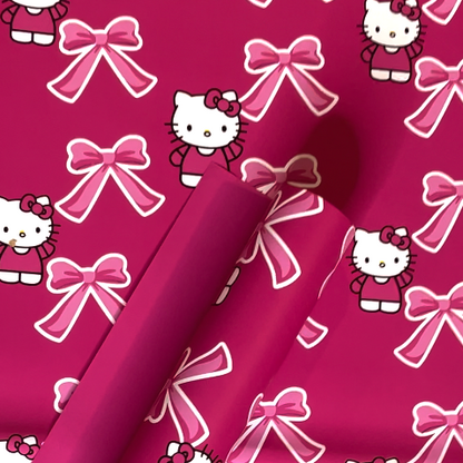 Hello Kitty Bow Floral Wrapping Paper