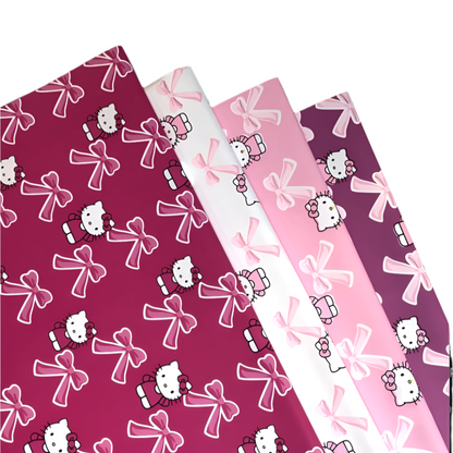 Hello Kitty Bow Floral Wrapping Paper