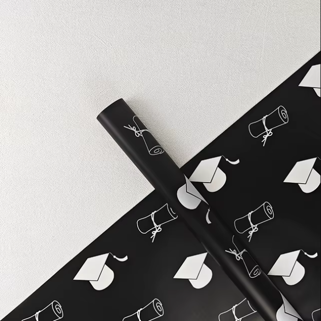 Graduation Floral Wrapping Paper