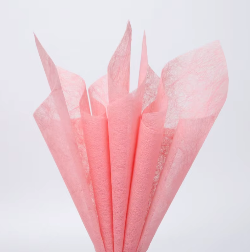 Papel de regalo floral de seda