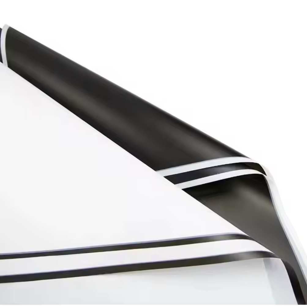 White & Black Transparent Wrapping Paper